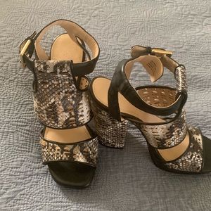 Summer snake skin sandals
